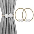 thumbnail image 1 of LAICAIW 2 Pack Attaches Magnétiques pour Rideaux, Attaches Décoratives pour Rideaux de Fenêtre (Kaki), 1 of 6