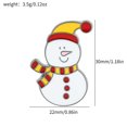 thumbnail image 2 of Juego de broches navideños de aleación con forma de muñeco de nieve, reno y Papá Noel, 2 of 3