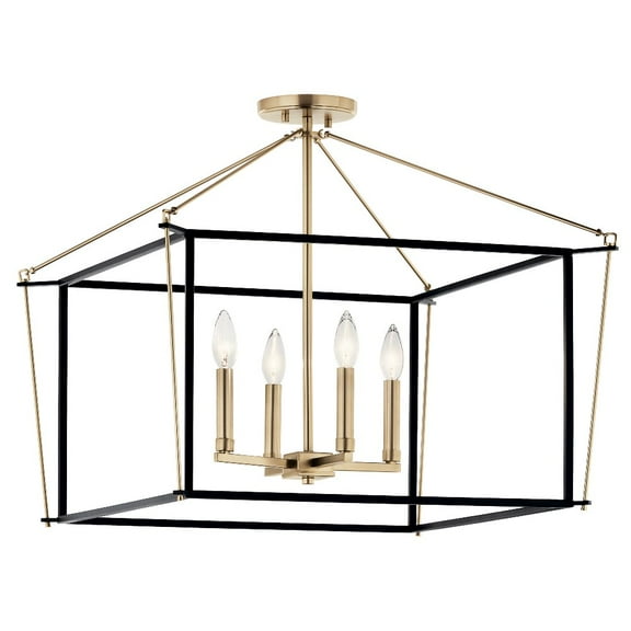 Kichler Lighting - Eisley - 4 Light Semi-Flush Mount-20 Inches Tall and 24