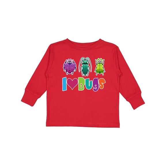 Inktastic I Love Bugs Boys or Girls Long Sleeve Toddler T-Shirt