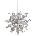 thumbnail image 3 of Dainolite 8 Light Pendant with Metal Wavelet Ribbons - Vintage Bronze, 3 of 4