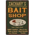 thumbnail image 1 of ZACHARY'S Green Bait Shop Man Cave 8 x 12 Matte Finish Metal 108120027184, 1 of 1