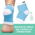 thumbnail image 3 of Calcetines hidratantes para talón ZenToes, con forro de gel, sin punta, spa, azul, 3 of 7
