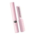 thumbnail image 3 of Stgfyxgs Hair Straightener Brush Mini Straightening Irons Three Temperature Adjustments Heated Hair Straightener Comb Hot Comb for Home Pink, 3 of 7
