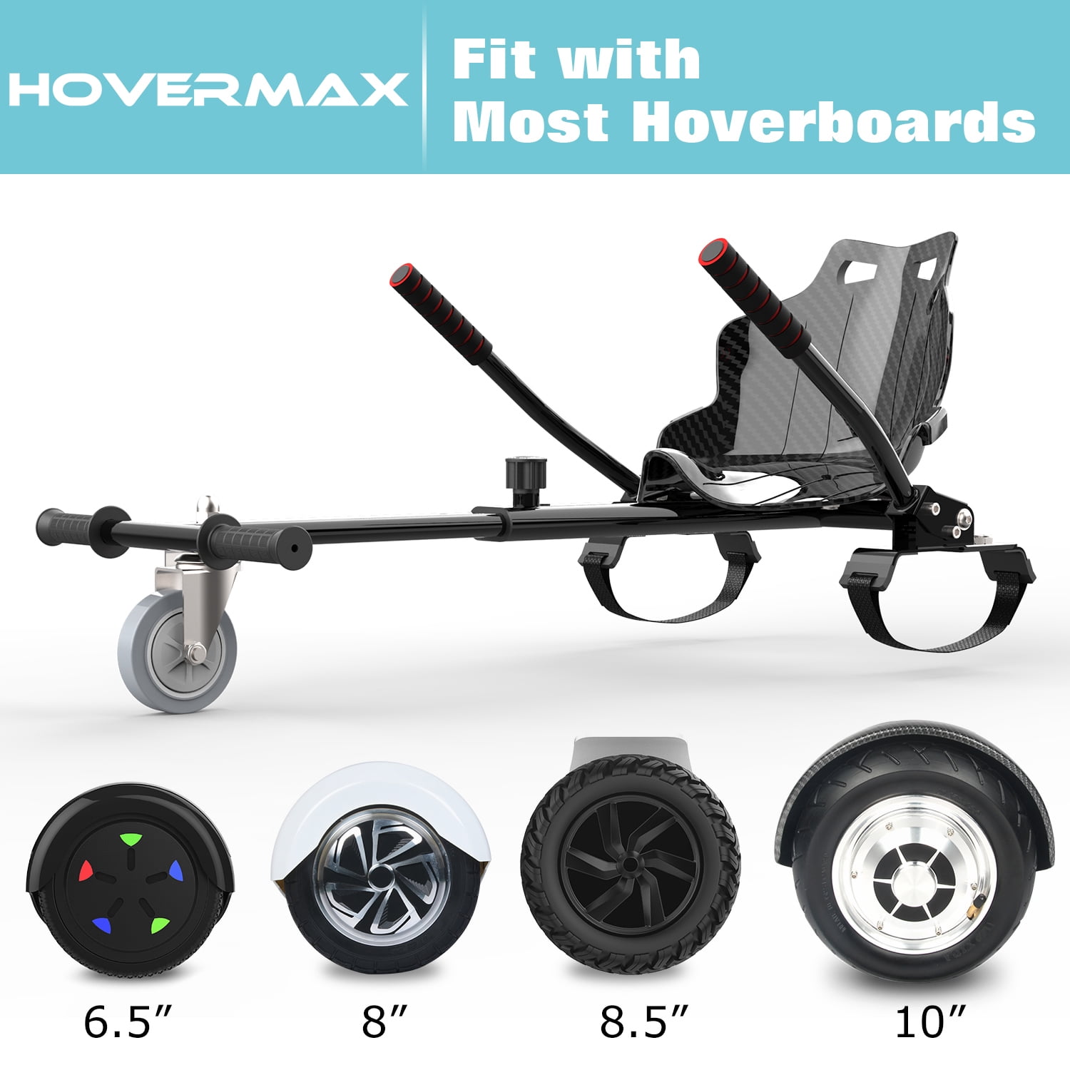 HOVERMAX Hoverboard Go Kart, Hoverboard Seat Attachment with