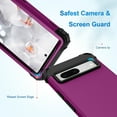thumbnail image 4 of Mantto for Google Pixel 7 Case, 3 in 1 Heavy Duty Rugged Hybrid Anti Slip Shockproof Hard PC Cover Soft Silicone Bumper Non-Slip Protective Phone Case Cover for Google Pixel 7,Purple, 4 of 7