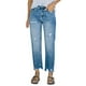 thumbnail image 4 of 2023 tendencia Casual Jeans de mujer azul cintura alta lavado recto ropa de calle rasgado moda Denim lápiz pantalones, 4 of 4