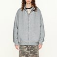 thumbnail image 4 of MKLEKYY Veste Matelassée à Enfiler pour Femmes Automne Cardigan Version Hommes et Femmes Hauts Polyvalents Décontracté Double Fermeture Éclair Tendance, 4 of 5