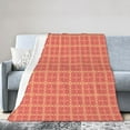 thumbnail image 2 of Red Abstract Geometric Art Throw Blanket,Super Soft Anti-Pilling Flannel Bed Blankets, 40"x30", 2 of 8