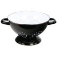 thumbnail image 1 of Calypso Basics by Reston Lloyd Heavy Gauge Enamel on Steel Two-Tone Colander, Black, 3 Quart, 1 of 4
