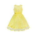thumbnail image 2 of Flower Girls Dress Yellow Princess Crown Dress Up Party 10 Years, 2 of 6