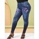thumbnail image 1 of Tallas de plus Tallas 3D Leggings florales Rosegal Leggings de talla grande, 1 of 5