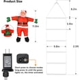 thumbnail image 7 of KOMI LED Christmas Light - Christmas Decorative Ladder Lights with Santa Claus, Christmas Decorations Lights for Indoor Outdoor, Window, Garden, Home, Wall, Xmas Tree Decor (3.3FT, White), 7 of 7