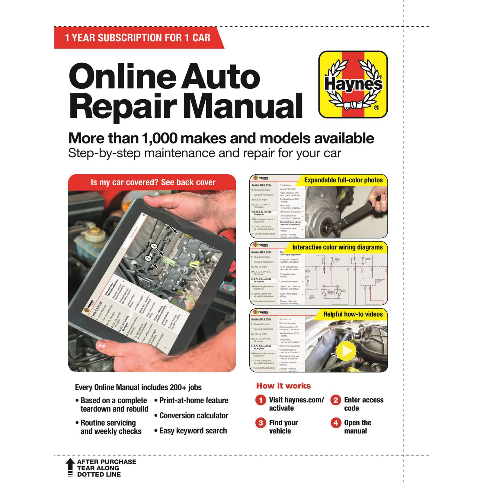 Haynes Manual EAC1111 Car Maintenance Online Auto Repair Manual Access