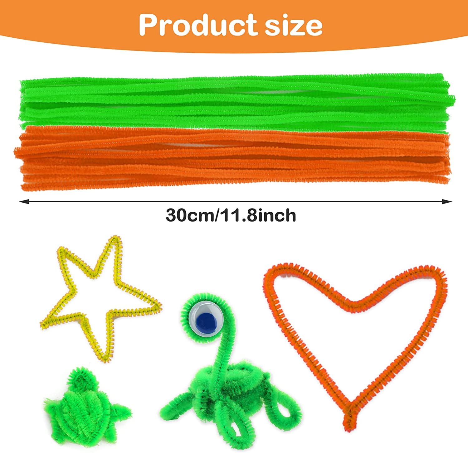 100pcs Children'S Pipe Cleaners Craft, Solid Color Chenille Stems, Pipe  Cleaners, Flexible And Durable For Diy Artistic And Creative Handicraft  Project Decoration, For Count Teach( 6mm X 11.5 In)