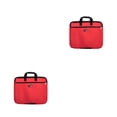 thumbnail image 1 of Injueey Bolsa de archivo de doble capa Documentos de gran capacidad Libro Papelería Bolsa de transporte Bolso de tableta Suministros de Rojo 2Conjunto, 1 of 6