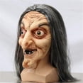 thumbnail image 5 of Scary Old Witch Mask Latex With Hair Halloween Fancy Dress Grimace Party Costume Cosplay Mask Props Adult, 5 of 5