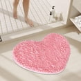 thumbnail image 6 of Pink Heart-Shaped Doormat - Absorbent Skidproof Foot Mat with Gentle Texture, Soft Surface, Suitable for Bathroom Entrance, Wedding Ceremony & Home Decorative Carpet, 1pc, 6 of 6