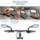 thumbnail image 4 of Espejo retrovisor HD para bicicleta, rotación ajustable de 360 grados, para bicicleta de montaña y manillar de bicicleta eléctrica - Juego de 2 espejos de acero inoxidable, 4 of 4