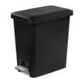 thumbnail image 2 of Sterilite 2.7 Gal Rectangular Step On Trash Bin Wastebasket, Black (8 Pack), 2 of 7