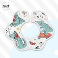 thumbnail image 3 of Hirioo Music Lover Dinosaur for Baby Cotton Petal Bib Drool Bibs for Baby Boy Unisex, 3 of 9