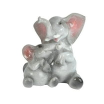 FC Design 4"H Lovely Elephant Family Sitting Together Figurine Statue Sculpture Ornament Decoration Home/Room Decor and Unique Gift Ideas for Housewarming, Holidays and Birthdays