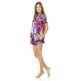 thumbnail image 3 of Ashford & Brooks Women's Satin Short Sleeve Pajama Shorts Set, 3 of 5