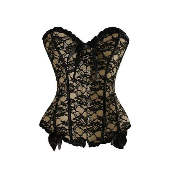 Floral Pattern Corset Bustier Top Sexy Steel Boned Corset Body Shaper Bustier for Women