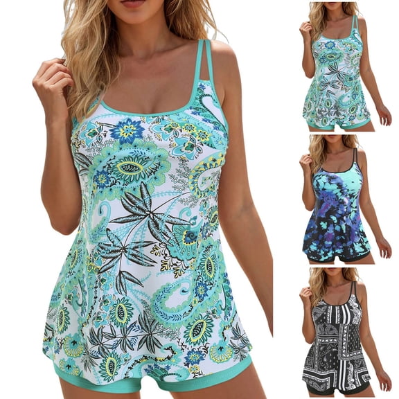 zaveiop One Piece Swimdress Swimsuits for Women Tummy Control Swim Dresses Skirt Bathing Suit (Blue, 5XL)