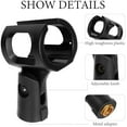 thumbnail image 4 of for Creators Universal Microphone Clip Holder, Adjustable Mic Mount Suitable for Handheld Microphones, Compatible with Shure SM58S, PGA48, Sennheiser E 835, E945 (Black / 2 Pack)$$Music, 4 of 6