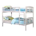thumbnail image 1 of Furniture of America Golnessa Transitional Wood Simple sur Simple Lit Superposé en Blanc, 1 of 6
