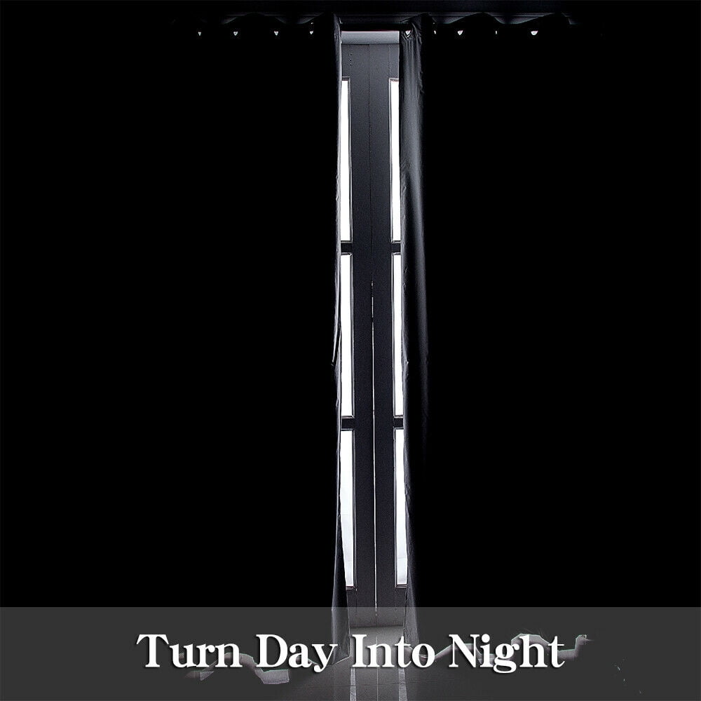 ANMINY Blackout Curtain Panels Solid Color Space Room Divider Screen Partition Fabric, 84"x100", White