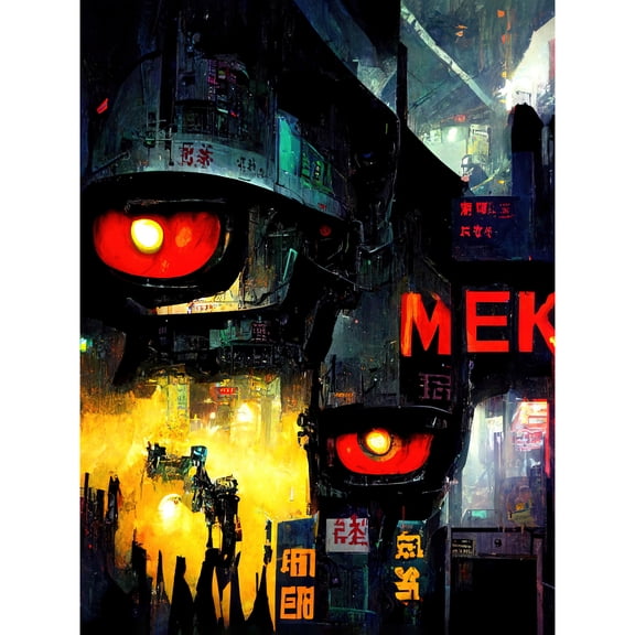 Sci Fi Complex Machines Mecha Japanese Big Brother Unframed Wall Art Print Poster Home Decor