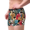 thumbnail image 2 of Susaid Different Cats 1 Print Men's Mesh Boxer Briefs Cooling Breathable Sports Underwear Wide Waistband Boxer Briefs W/Fly-X-Large, 2 of 5