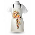 thumbnail image 3 of African Apron Africa Travel Map Plan Traditional Objects Continental Ethnic Culture Arts Craft Print, Unisex Kitchen Bib Apron with Adjustable Neck for Cooking Baking Gardening, Multi, by Ambesonne, 3 of 3