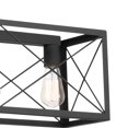 thumbnail image 5 of ACROMA Kiro 5-light Farmhouse Linear Chandelier Faux Wood Dining Lighting - 36'' Matte Black, 5 of 5