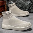 thumbnail image 3 of Women Men Sneakers Breathable Sock Shoes Slip on Mesh High Top Casual Shoes US12, 3 of 5