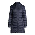 360 Air Women's Packable Long Down Jacket With Detachable Hood