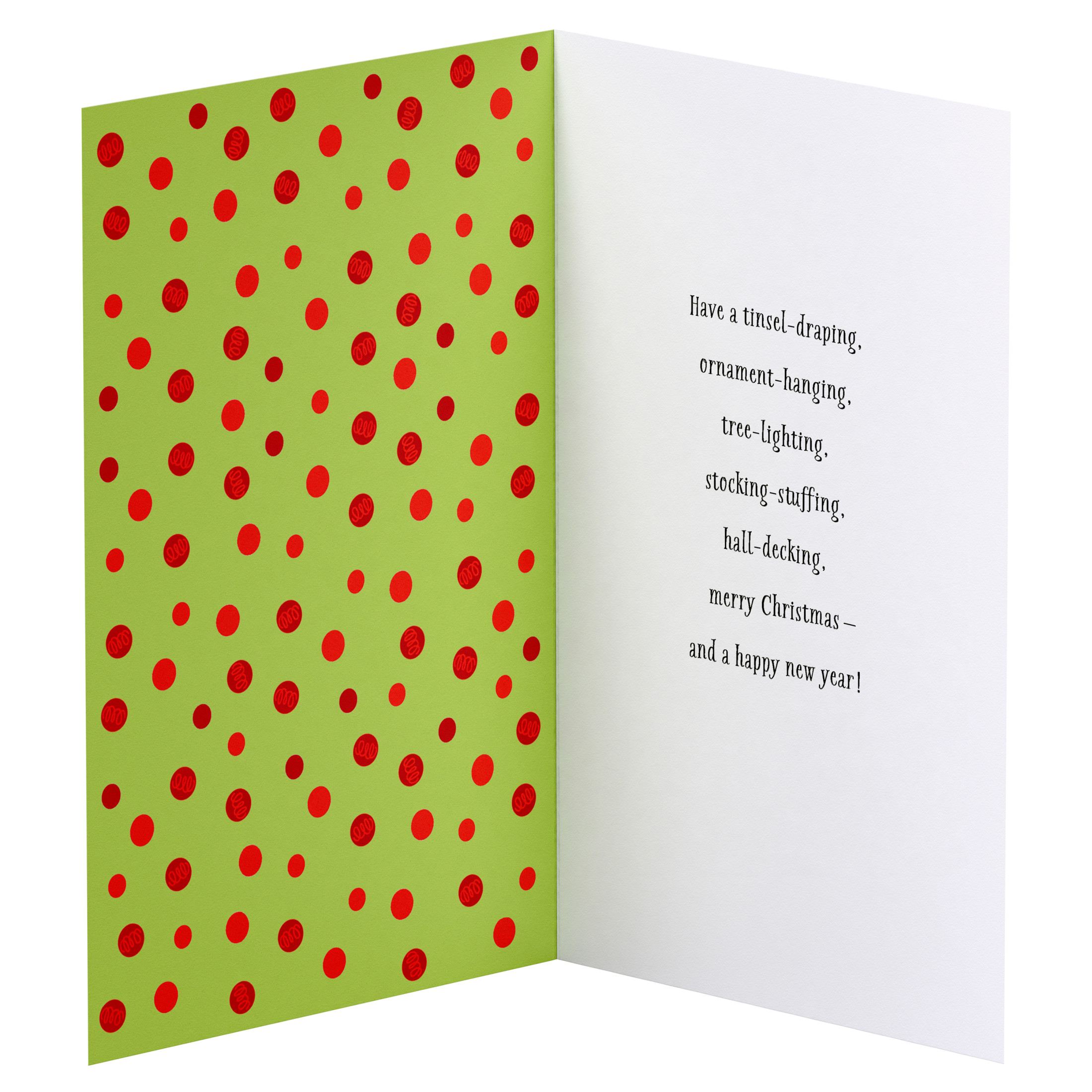 American Greetings Christmas Card for Anyone (Tinsel-draping)