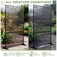 thumbnail image 3 of FOOWIN Outdoor Metal Privacy Screen Galvanized Decorative Screen, Black, 3 of 9