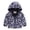 00#Navy1259, variant on Infant Girl's Spring Waterproof Floral Printed Rain Jacket Long Sleeve Hooded Outdoor Outerwear Coat