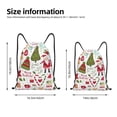 thumbnail image 2 of Xecao Snowflakes Santa Claus Pattern Sports Drawstring Backpack - String Swim Gym Bag with Wet Proof Pocket for Women&Men-Small, 2 of 6