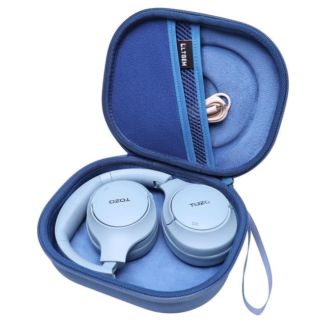Funda para auriculares LTGEM compatible con JBL Tune 510BT/520BT/720BT/770NC y JBL Live 460NC/660NC/670NC/770NC/760NC y JBL Junior 470NC/Junior 320BT/JR 460NC y TOZO HT2 Blue