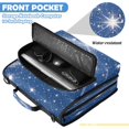 thumbnail image 6 of Zipper Binder with Shoulder Strap 2 inch 3 Ring Waterproof File Folder Organizer Bag 500 Sheet Deep Blue Flashing Pattern, 6 of 8