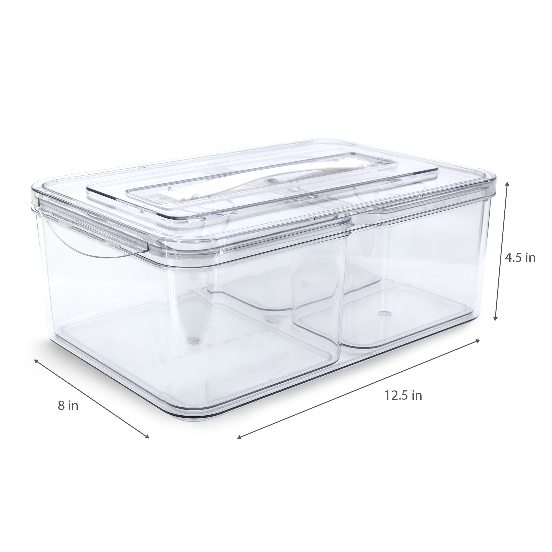 Swissco Stackable & Nesting 4 Piece Plastic Organizing Storage Bins for Arts