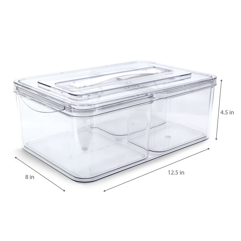 Swissco Stackable & Nesting 4 Piece Plastic Organizing Storage