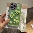 thumbnail image 4 of Green TPU Anti Fall Phone Case with Bowknot Design for iPhone 7 to 14 Series, 4 of 5