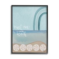 Stupell Industries Meet Me At Beach Sand Dollar Watercolor Rainbow , 16 x 20, Design by Kim Allen