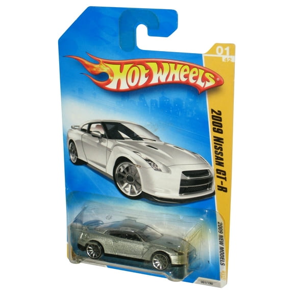 Hot Wheels 2009 New Models Silver Nissan GT-R Toy Car 1/190