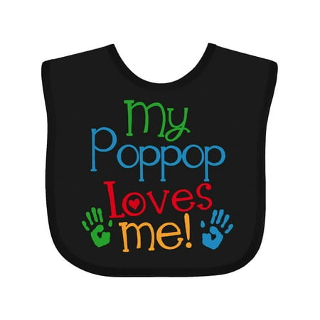

Inktastic My Poppop Loves Me Grandchild Outfit Gift Baby Boy or Baby Girl Bib